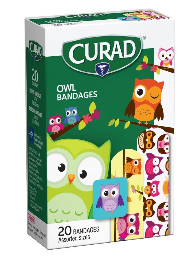 Curad Bandages, Owls, 6 boxes of 20, 120 Piece Assortment - Image 3